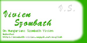 vivien szombath business card